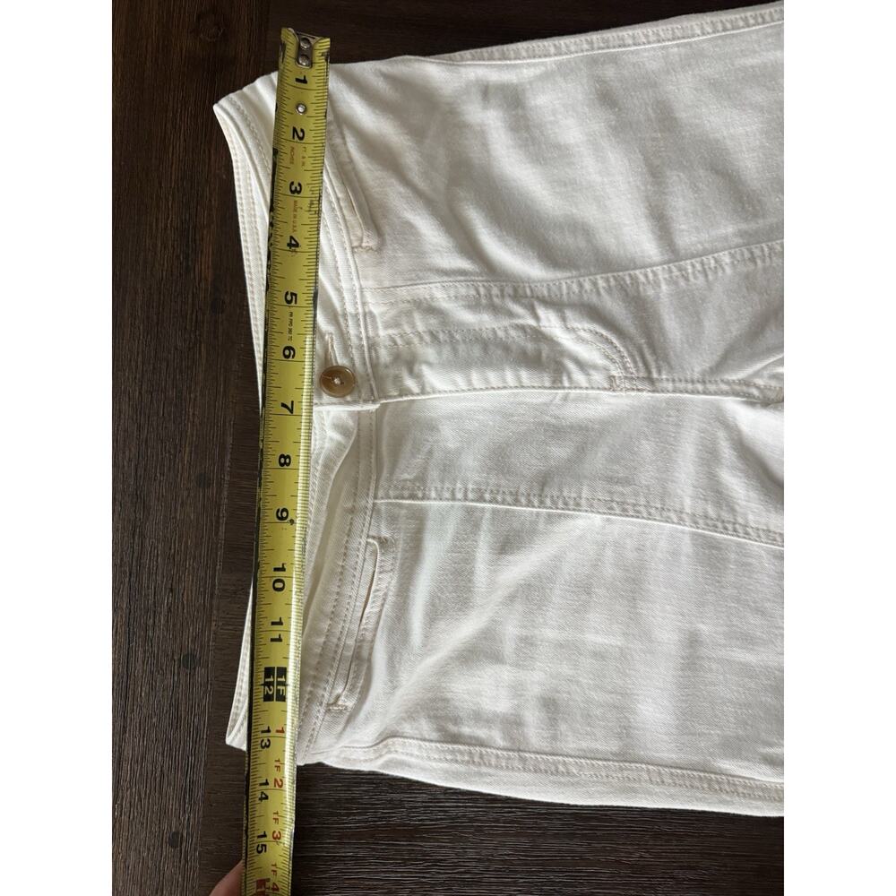 Pilcro Wide-Leg Jeans Women’s 25 White Stretch Ultra High-Rise Shirt Patchwork - Picture 5 of 13